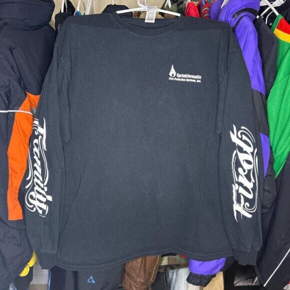 Skeleton Family First Biker Long Sleeve Grunge Tee - Picture 3 of 4